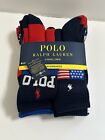 NEW POLO Ralph Lauren Mens Logo Polo Crew Socks 6 Pack Multicolor Flag Sz 10-13