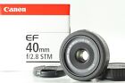 [Almost UNUSED] CANON EF 40mm f/2.8 STM Macro Pancake Lens for 5D 6D From Japan