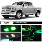 12x Green Interior LED Lights Package Kit for 2009-2015 Dodge RAM 1500