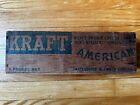 New ListingAntique Vintage Kraft American Cheese Wooden 5 Lbs Box Wood Advertising Decor