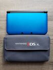 TESTED ENGLISH! Nintendo 3DS XL Blue & Black SPR-001 USA Stylus 4GB SD Card Case