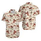 Western Cowboy Retro Cowboy Mens 3D All Over Print Hawaiian Shirt Size S-5XL