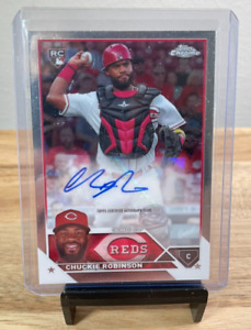 New Listing2023 Topps Chrome Update Auto Chuckie Robinson #AC-CR Autograph Reds Rookie