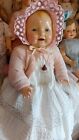 EIH horsman Antique Baby Dimples Composition Doll Large 26 , W/glass Baby Bottle