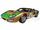 1966 FORD GT-40 MK 2 GOLD #4 1/18 DIECAST MODEL BY SHELBY COLLECTIBLES SC414