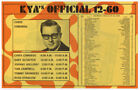KYA Radio Survey 1968 Top 60 Handbill Beatles Who James Brown Rocky Road candy