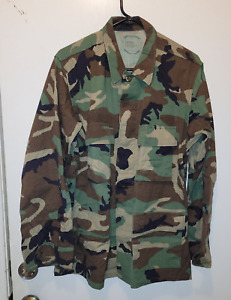 Coat Military Combat Woodland Camouflage Ripstop Medium Regular Used