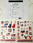 Temporary Body Art Tattoo Stickers 4th Of July Patriotic Party Kids Waterproof