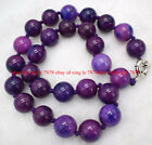 Natural 6/8/10/12/14mm Purple Sugilite Round Gemstone Beads Necklace 20