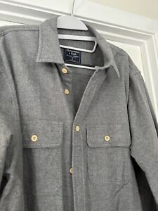 Abercrombie & Fitch Men’s Flannel Size XL Gray - Thick Flannel - Excellent