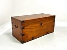Antique 19th Century Camphorwood Russian Sea Captain's Military Campaign Chest