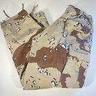 VTG 80s Mens US Military Desert Chocolate Chip Camouflage Cargo Pants Med Short
