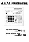 AKAI MPC 60 MIDI Production Center SERVICE MANUAL
