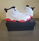 Jordan 6 Rings (PS) 2 Y YOUTH SIZE 2 White/Red (323432) PATENT LEATHER