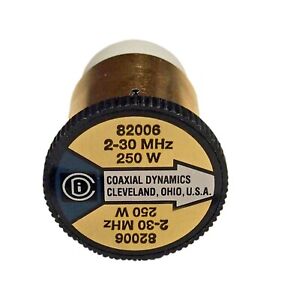 Coaxial Dynamics 82006 Element 0 to 250 watts for 2-30 MHz - Bird Compatible