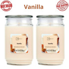 (PACK OF 2) Vanilla Scented Single-Wick Large Glass Jar Candle, 20 oz