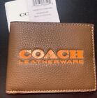 Beautiful Brown Coach Pebble Leather Slim Billfold Wallet- FREE SHIPPING!