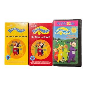 Lot Of 3 Teletubbies VHS Tapes It’s Time To Hear The Horns Crawl Dance With The