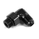 Earls Fitting Adapter 90D 10AN Male 10AN Male O-Ring Aluminum Black AT949010
