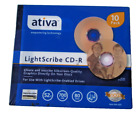 LIGHTSCRIBE Blank CD-R Ativa NEW 10-Pack with Slim Jewel Cases 52x 700MB 80min