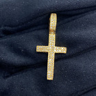10K Gold Latin Cross Diamond Pendant