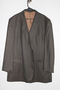 BROWN COPPLEY BOCELLI 100% WOOL SPORT COAT sz 52XT striped suit jacket 52XL
