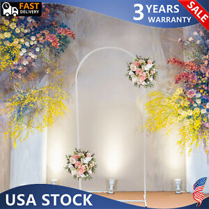 White 6FT Wedding Arch Metal Frame Plant Flower Rack Stand Backdrop Party Decor