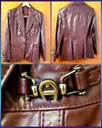Vintage Etienne Aigner Leather Blazer Jacket 1970s 1980s Oxblood burgundy Sz 14
