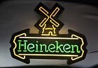 Heineken Beer Sign Plastic Faux Neon Lighted EXCELLENT WORKING CONDITION