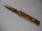 New ListingGold tone pocket knife with locking 4 inch blade. Never been used.