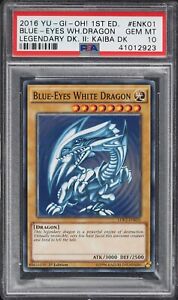 PSA 10 - Blue-Eyes White Dragon LDK2-ENK01 1st Edition Non-Holo YuGiOh SDK Art