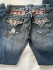 Miss Me Jeans  Vintage Bootcut Red Plaid Size 28
