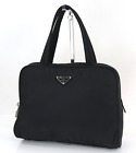 Authentic PRADA Black Tessuto Nylon Sport Satchel Hand Bag Purse #56673