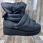 Ugg Montara Boots Women Size 9.5 Black Waterproof Puffer Winter Snow Athletic