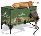 Clawsable Elevated, Heated, Waterproof, & Durable Cat House For Winter / Outdoor