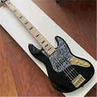 Black 5 String Jazz Bass Electric Guitar Maple Fretboard SS Pickup Solid Body