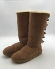 UGG Women's Bailey Bow 2 1016434 Brown Mid-Calf Round Toe Snow Boots - Size 10