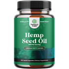High Absorption Hemp Oil Capsules - Vegan Omega 3 6 9 Supplement