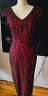 Alexia Admor Dress Red & Black Lace Party/Evening/Cocktail Knee Length NEW, SM