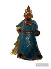 Vintage Chinese Red Face Guan Yu Gong Warrior Hand Painted Porcelain Figurine