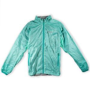 Marmot Women's Windbreaker Jacket Size Large Blue Full Zip Nylon Hiking