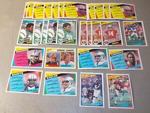 1984 Topps Football Lot of 600 Cards w/ Stars Very Nice Condition! O61