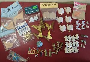 50+ DIY Items Cake Topper Flowers Decor Miniatures Lot Most New In Package VTG