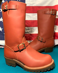 Wesco Men's Size 8 D New Custom Boss Engineer Russet USA Made Boots RW7700100