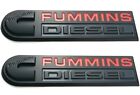 2Pcs Fummins Diesel Emblem High Output Cummins Turbo Diesel Badge Red Black