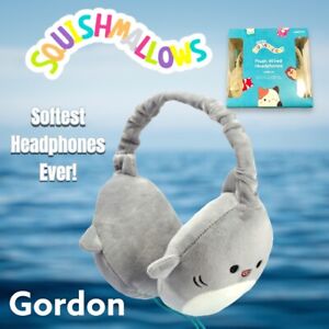 Squishmallows Plush Wired Headphones Gordon Shark NEW!