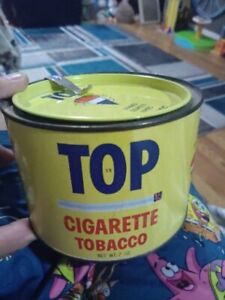 Vintage TOP cigarette tobacco tin with lid