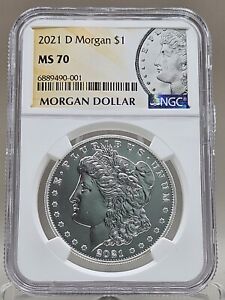 New Listing2021 D Morgan Silver Dollar NGC MS 70 with Certificate & Box