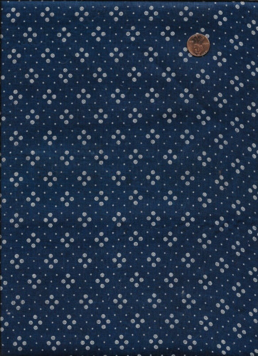 Antique 1870 Dark Indigo Blue  Fabric