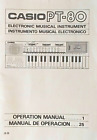 Casio PT-80 Casiotone Keyboard User's Original Operation Owner's Manual Booklet